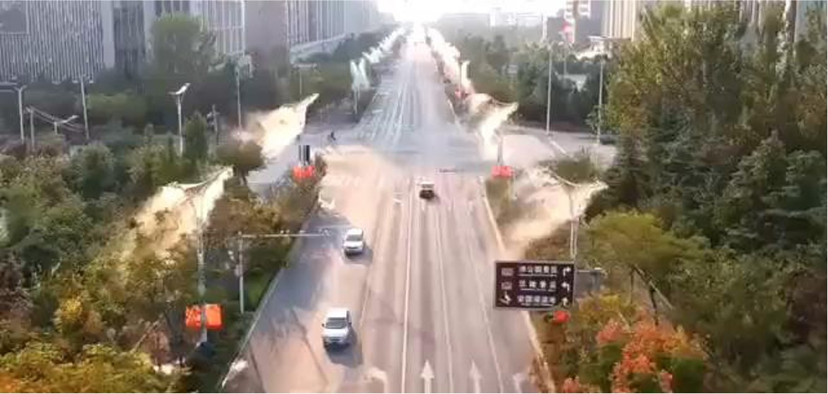 江蘇沛縣城區道路噴霧降塵